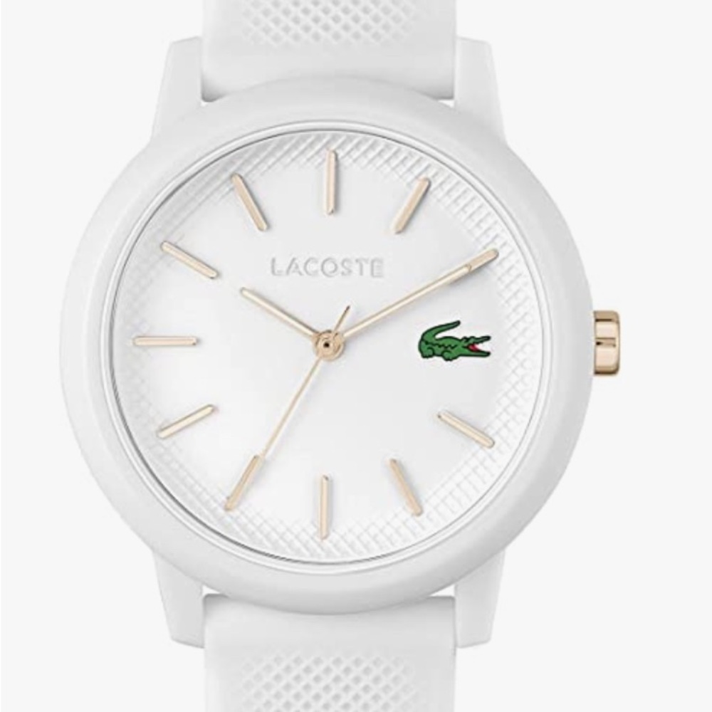Lacoste sport watch, white and gold, Brand new with tags and box